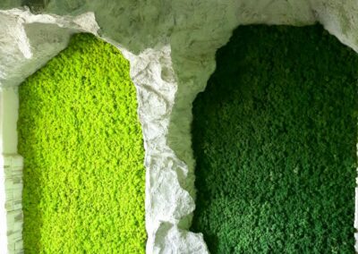 Kunstfelsen Mit Islandmoos - Ausstellung